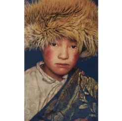Geweven wandpaneel Tibetan Boy 80x120 cm