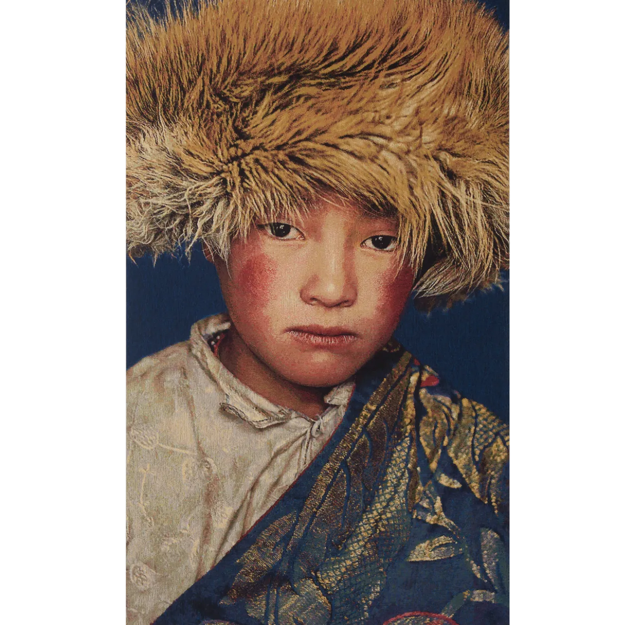 Geweven wandpaneel Tibetan Boy 80x120 cm