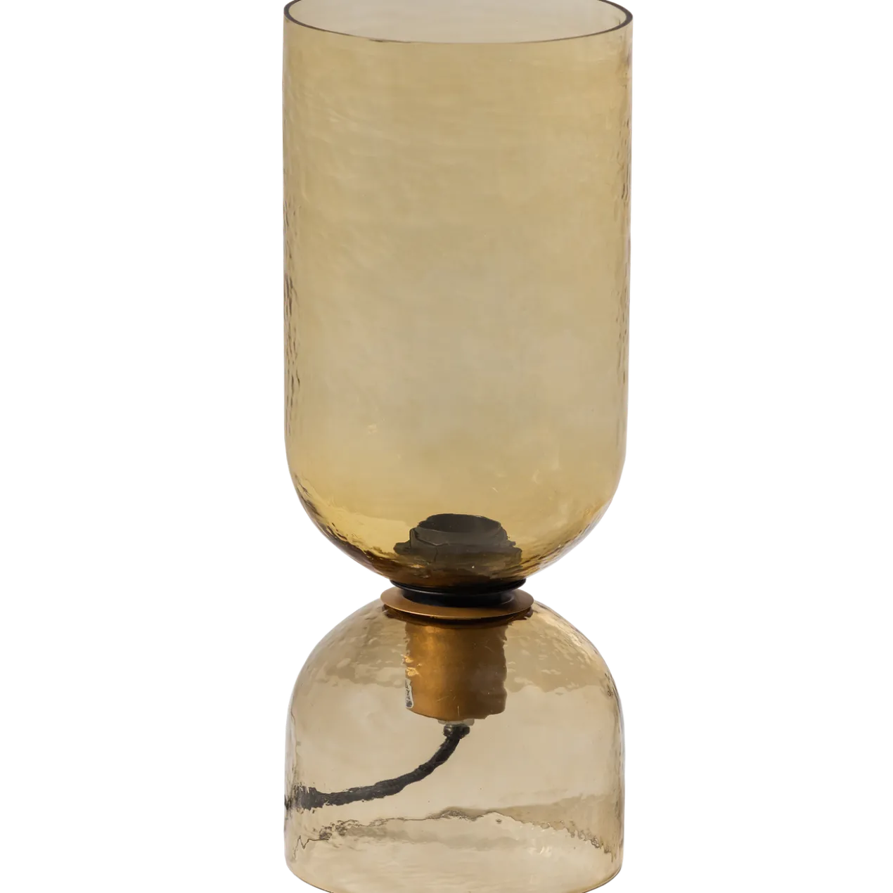 Gigi tafellamp gehamerd glas 38xo15cm naturel