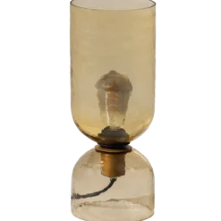 Gigi tafellamp gehamerd glas 38xo15cm naturel