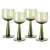 Glas Emeralds Wine Glass tall olive green - set van 4