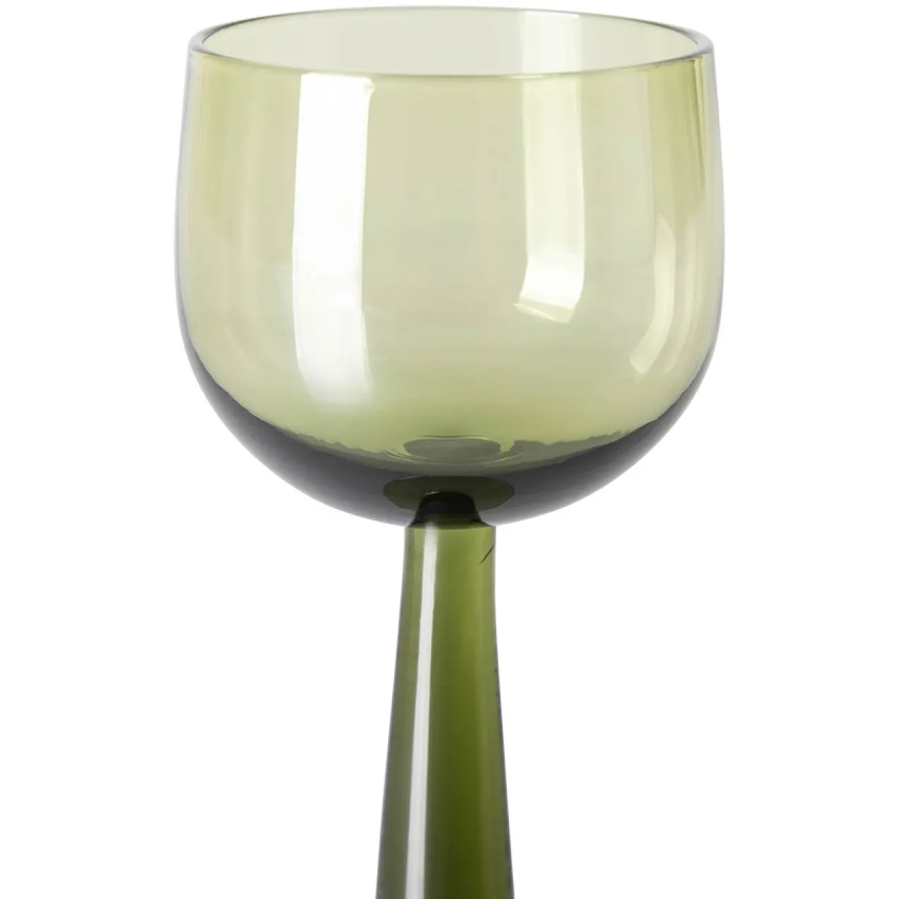 Glas Emeralds Wine Glass tall olive green - set van 4