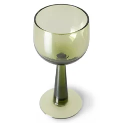 Glas Emeralds Wine Glass tall olive green - set van 4