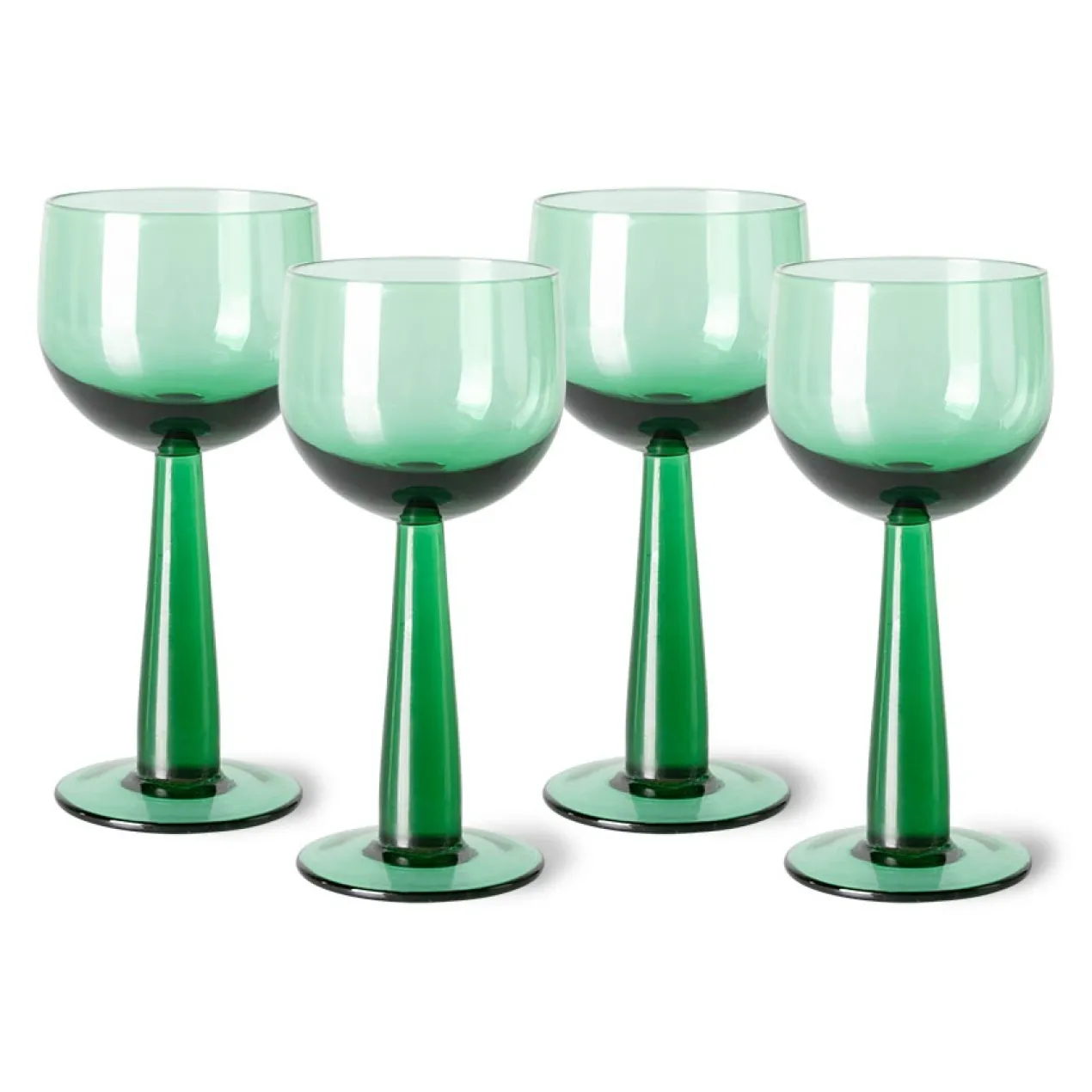 Glas Emeralds Wine Glass tall fern green - set van 4