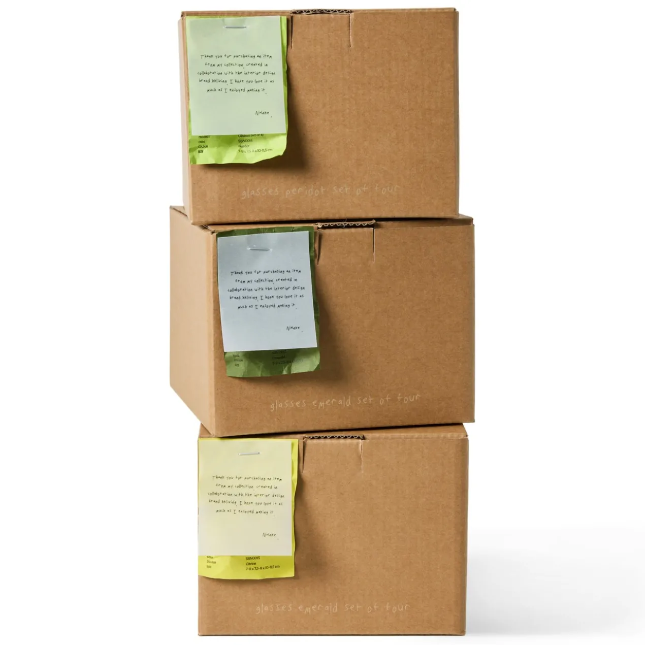 Glas Nienke Sikkema peridot - set van 4