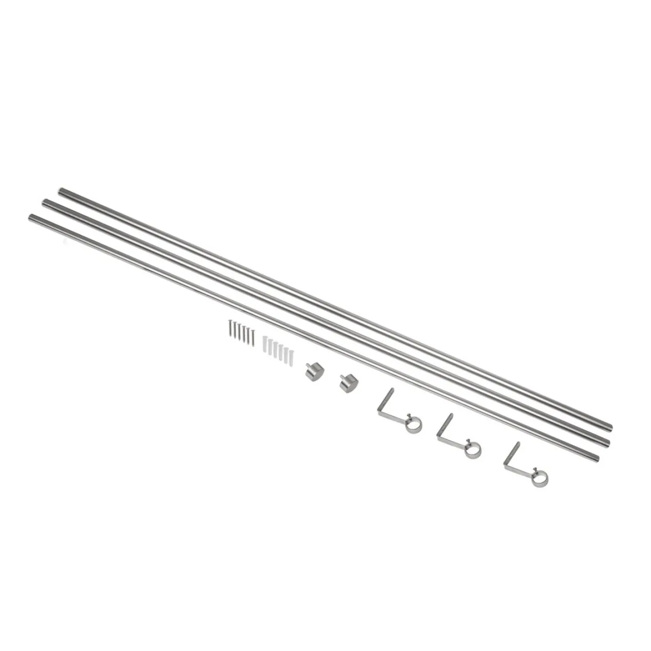 Gordijnroede Cappa Single nikkel Ø1,9 cm 183-366 cm