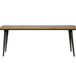 Guild tafel naturel met zwart onderstel 220x90 cm