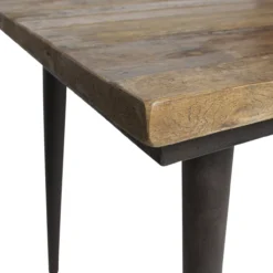 Guild tafel naturel met zwart onderstel 220x90 cm