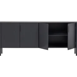 Gunnar dressoir 200 cm grenen matzwart [fsc]