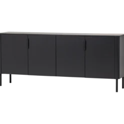 Gunnar dressoir 200 cm grenen matzwart [fsc]