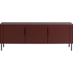 Gunnar tv meubel 154 cm grenen bordeauxrood [fsc]