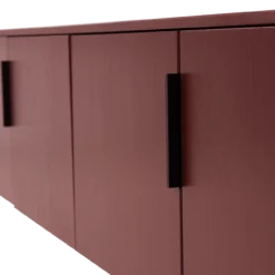 Gunnar tv meubel 200 cm grenen bordeauxrood [fsc]