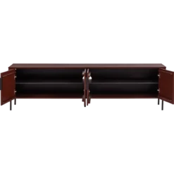 Gunnar tv meubel 200 cm grenen bordeauxrood [fsc]