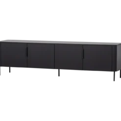 Gunnar tv meubel 200 cm grenen matzwart [fsc]