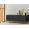 Gunnar tv meubel 154 cm grenen matzwart [fsc]