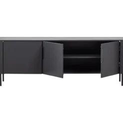 Gunnar tv meubel 154 cm grenen matzwart [fsc]