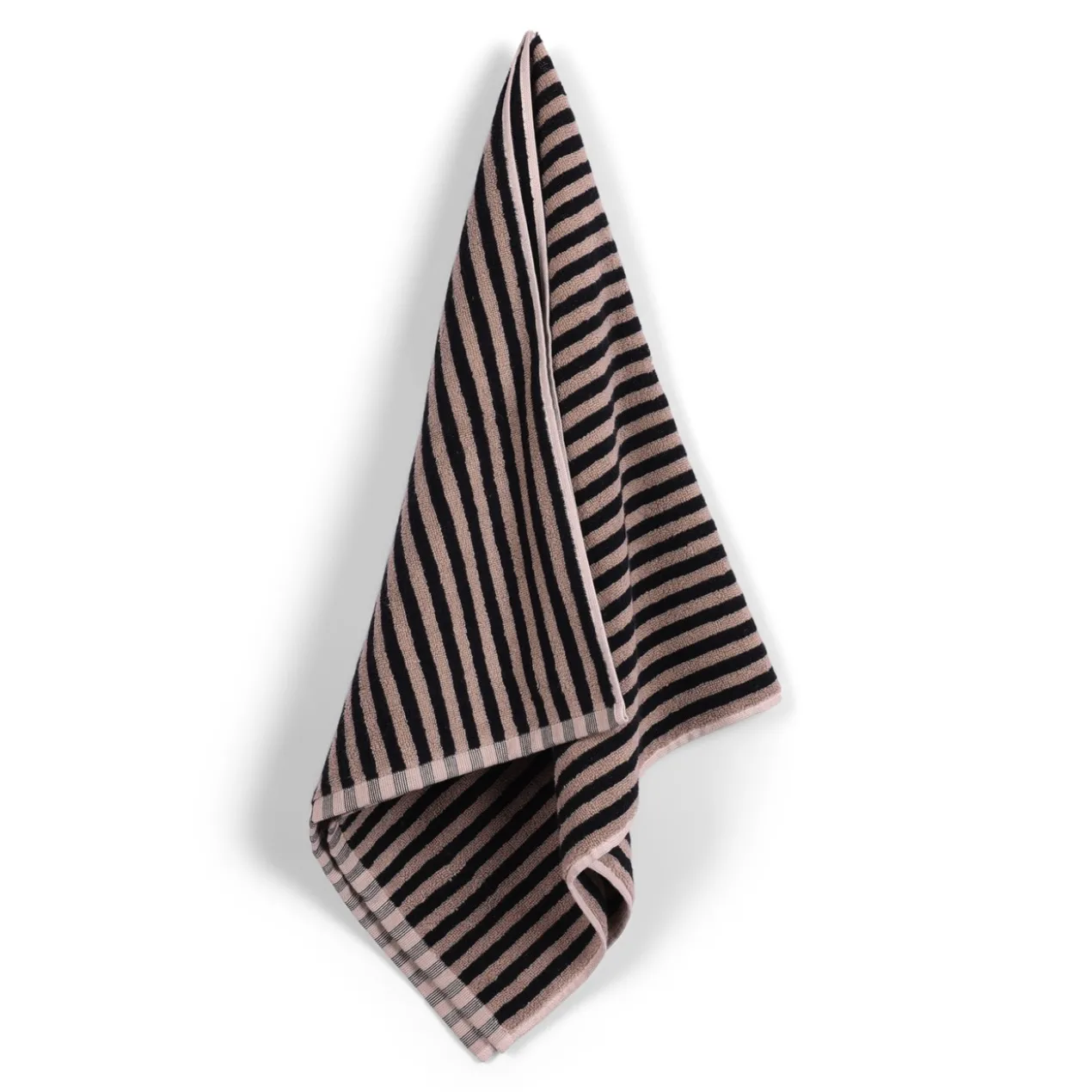 Handdoek Kate beige black 50x100 cm