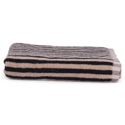 Handdoek Kate beige black 50x100 cm