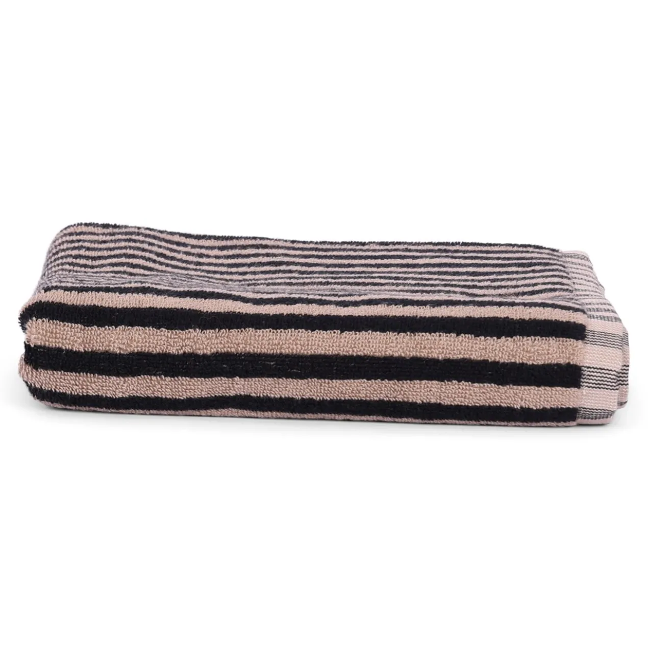 Handdoek Kate beige black 50x100 cm
