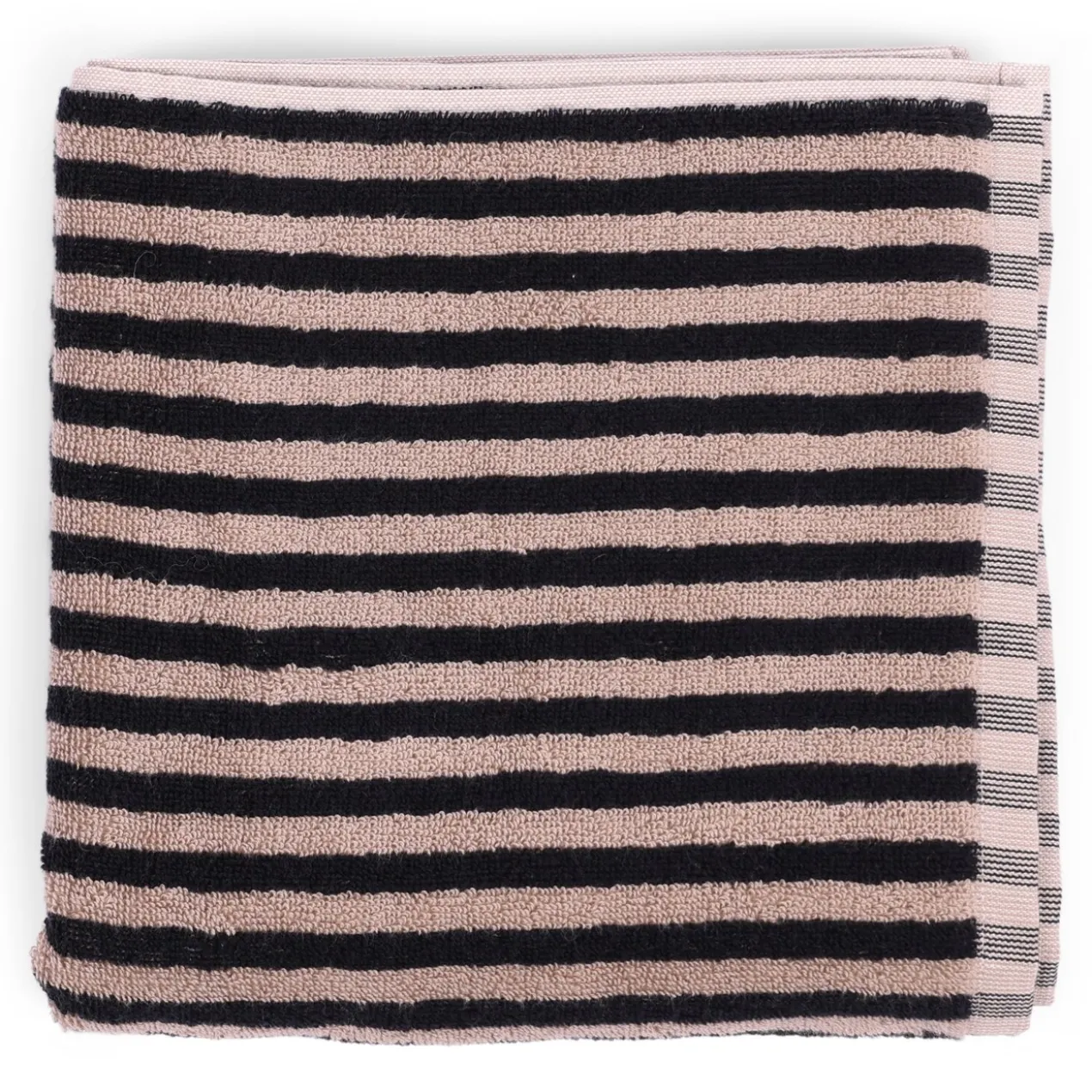 Handdoek Kate beige black 50x100 cm