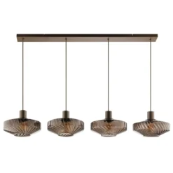 Hanglamp Anouk 4-Lichts balk koffie