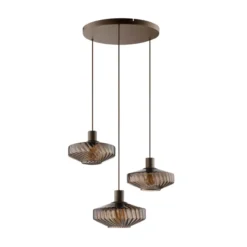 Hanglamp Anouk 3-Lichts rond koffie