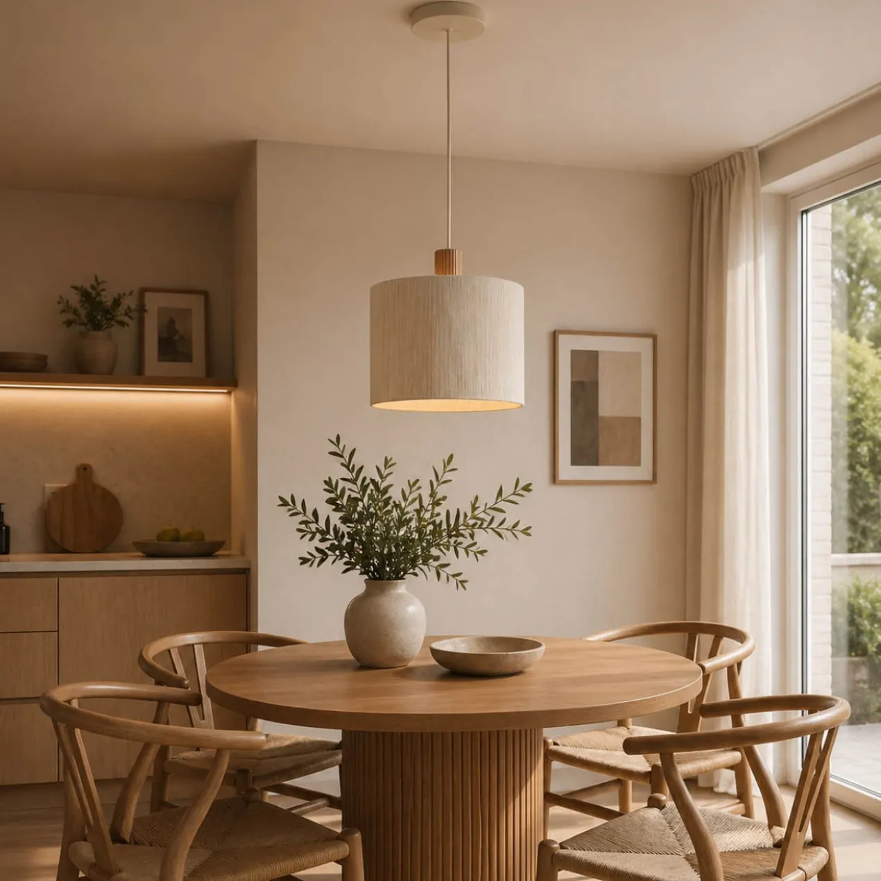 Hanglamp Arjan Ø35 cm beige