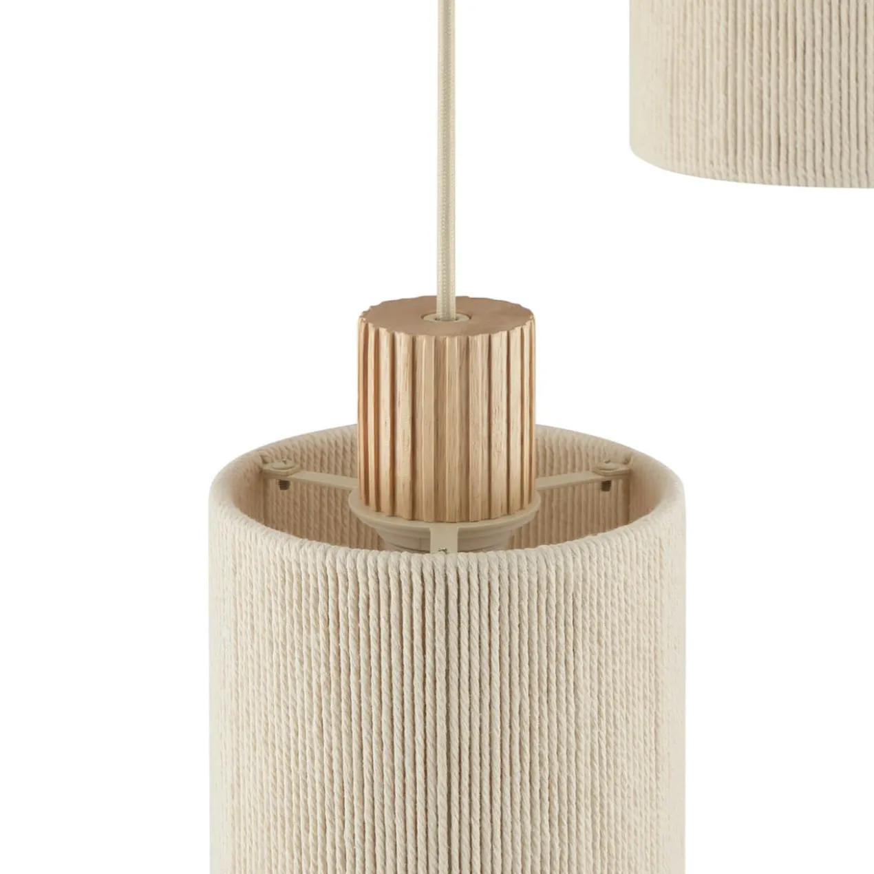 Hanglamp Arjan 3-lichts rond beige