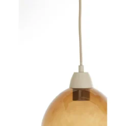 Hanglamp Bisho 10 sand/amberglas