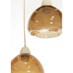 Hanglamp Bisho 10 sand/amberglas