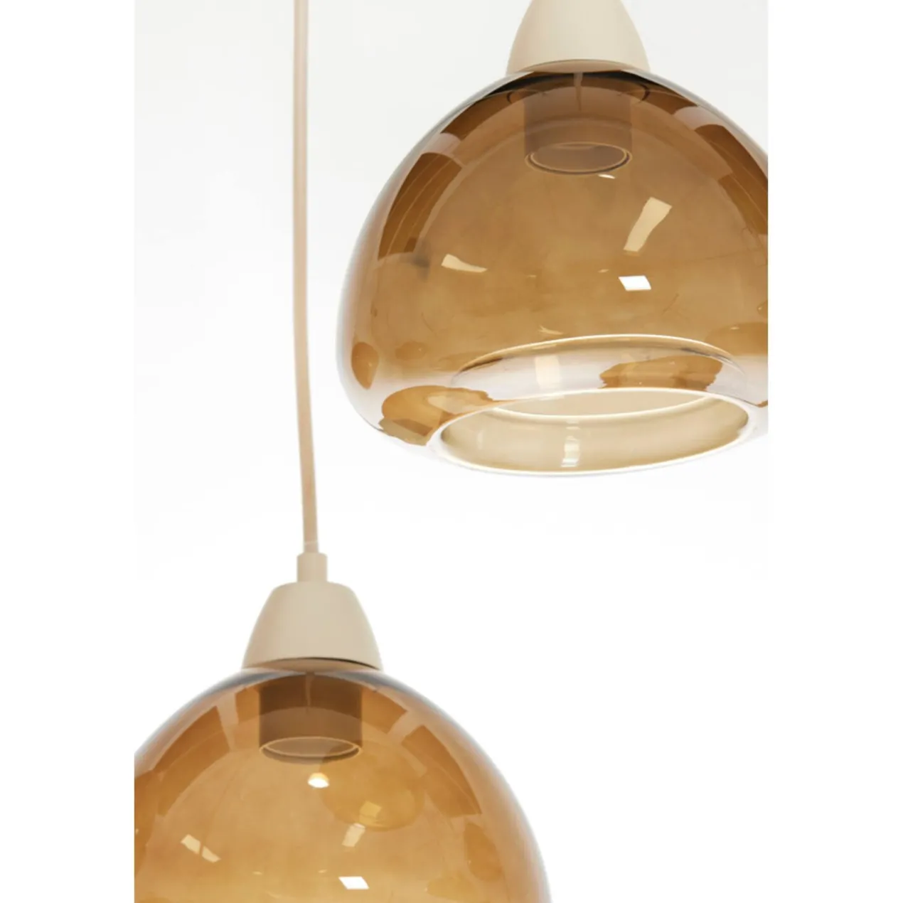 Hanglamp Bisho 10 sand/amberglas