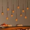 Hanglamp Calina ovaal 12-lichts koffie