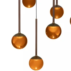 Hanglamp Calina ovaal 12-lichts koffie