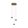 Hanglamp Cosmo rond 3-lichts brons/goud