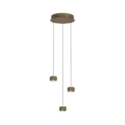 Hanglamp Cosmo rond 3-lichts brons/goud
