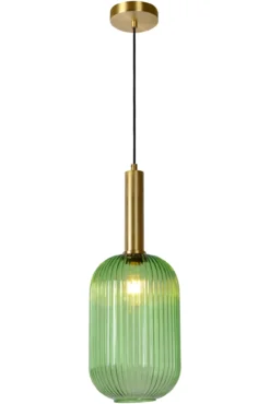 Hanglamp Danique Ø20 cm groen/messing