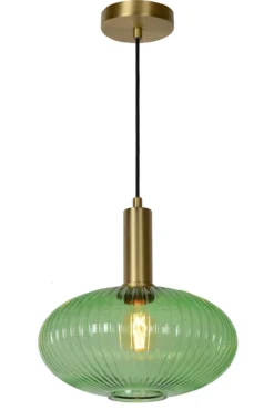 Hanglamp Danique Ø30 cm groen/messing