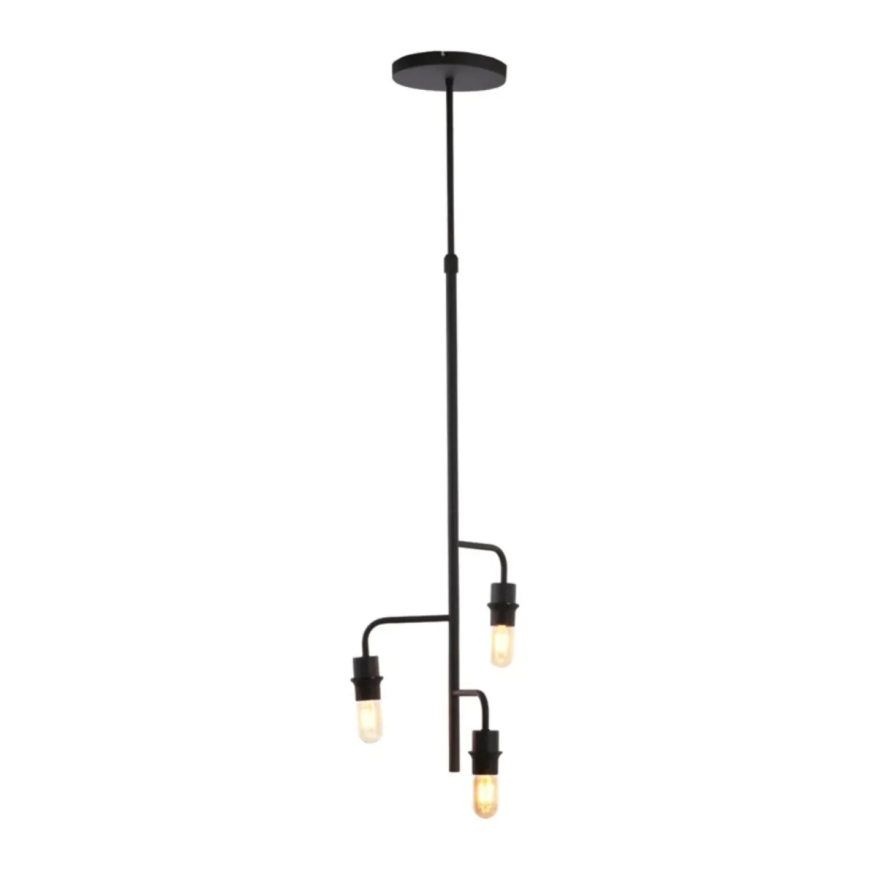 Hanglamp Edisa 3L mat zwart