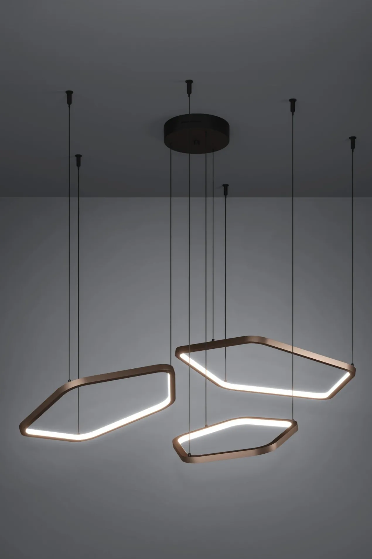 Hanglamp Estrella 3-lichts brons