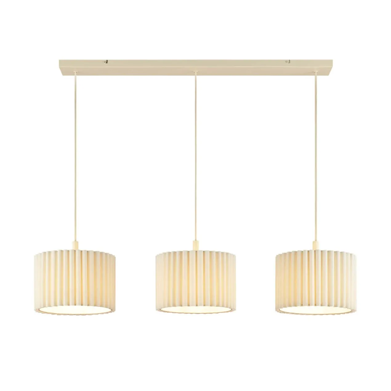 Hanglamp Ferry 3-lichts balk beige