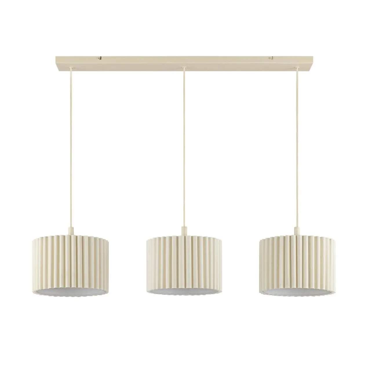 Hanglamp Ferry 3-lichts balk beige