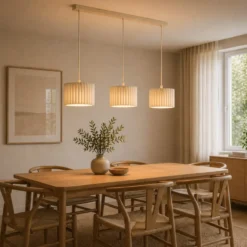 Hanglamp Ferry 3-lichts balk beige
