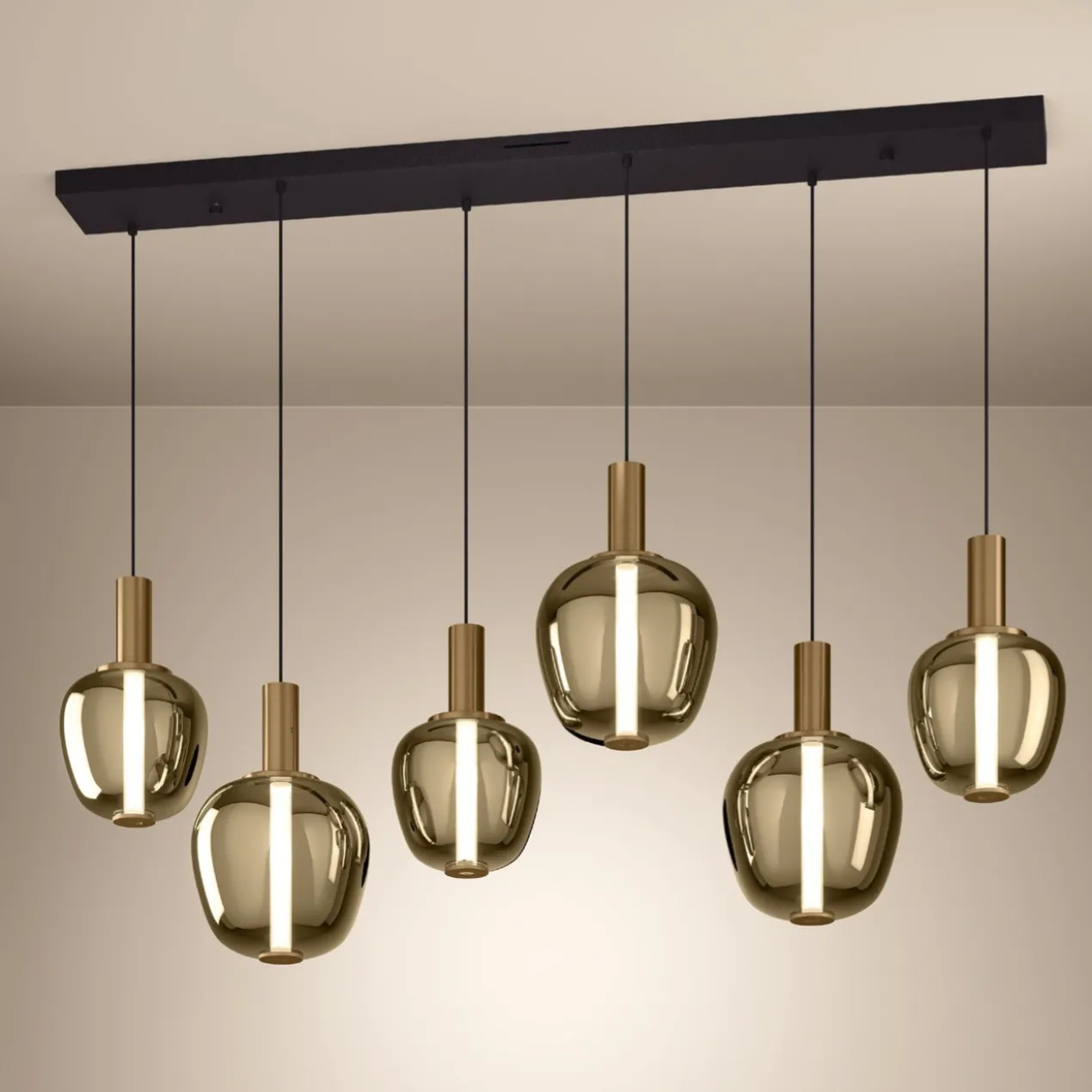 Hanglamp Fruitera 6-lichts goud