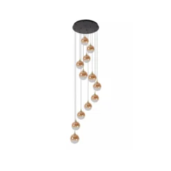 Hanglamp Gisela 12-lichts rond amber