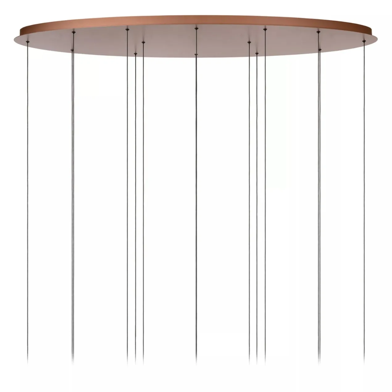 Hanglamp Jasmine ovaal 14-lichts koper