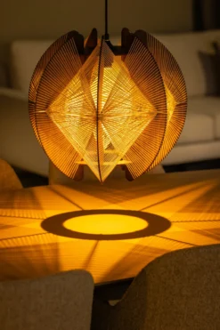 Hanglamp Jessica touw Ø40 cm walnoot