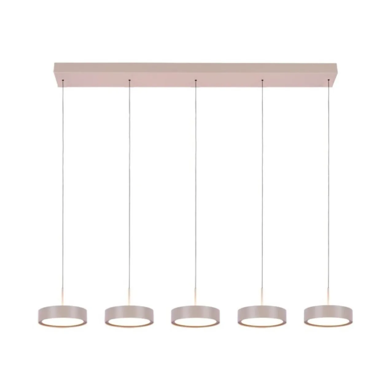 Hanglamp Karel 5-lichts balk creme