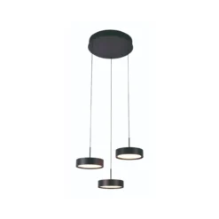 Hanglamp Karel 3-lichts rond zwart