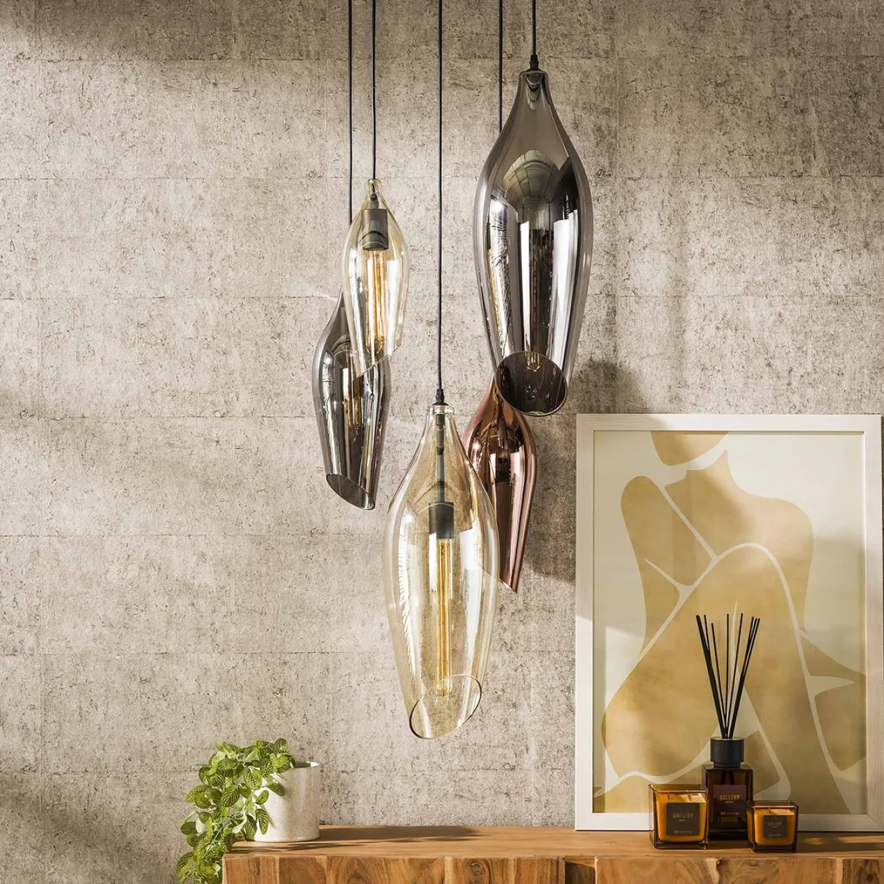 Hanglamp Kryptonite getrapt
