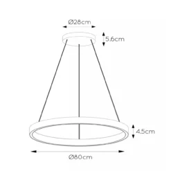 Hanglamp Liane Ø80 cm cct roestbruin